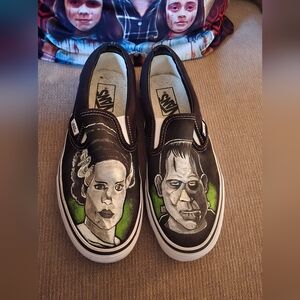 Vans Slip-On Shoes with Monster Design
